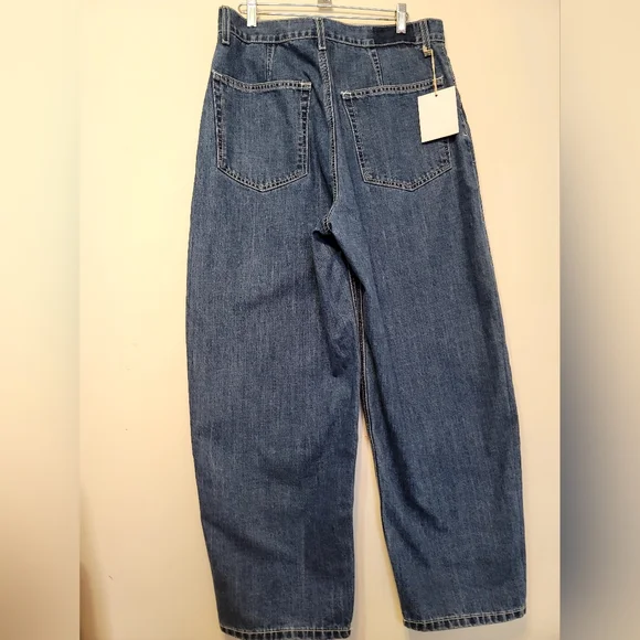 Etica Jeans Womens Sz 31 Blue Iris Relaxed Barrel High Waist Ethically Made NWT - Picture 10 of 15